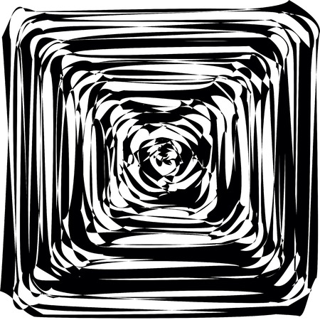 Black and White Hypnotic Background. Vector Illustration.のイラスト素材