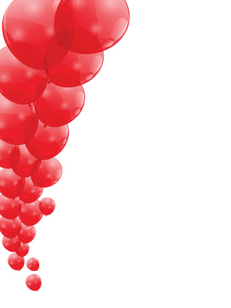 Color glossy balloons background vector illustrationのイラスト素材