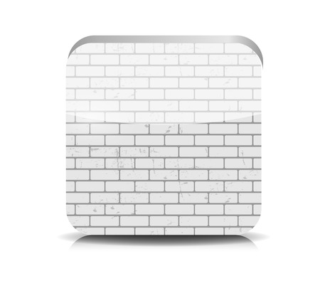 Brick Application Button Vector Illustration.のイラスト素材