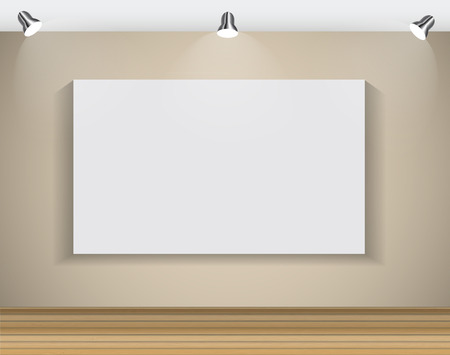 Frame on Wall for Your Text and Images, Vector Illustrationのイラスト素材