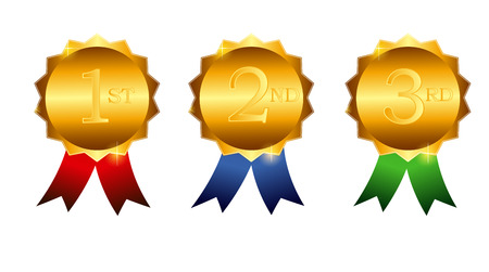 Vector Illustration of  Gold Label Set. EPS10のイラスト素材