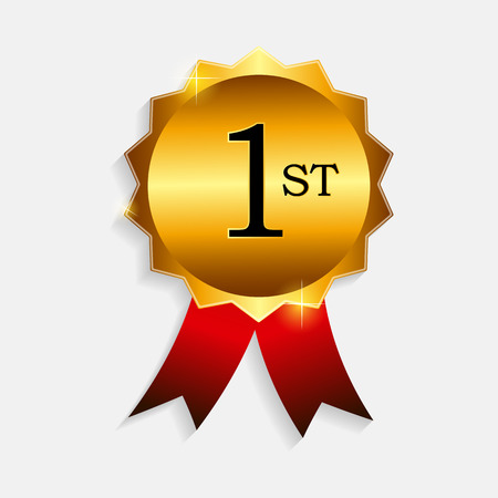 Vector Illustration of  Gold Label. EPS 10のイラスト素材