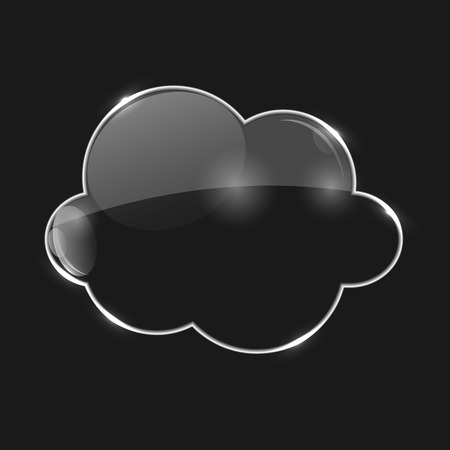 Illustration of Glass  Cloud Iconのイラスト素材
