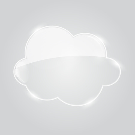 Illustration of Glass  Cloud Iconのイラスト素材