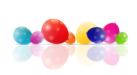 Color Glossy Balloons Background Vector Illustrationのイラスト素材
