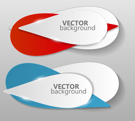 Collection of Origami Banners Template Vector Illustrationのイラスト素材