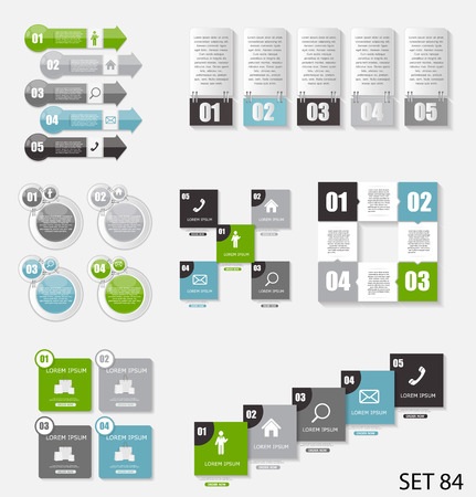 Collection of Infographic Templates for Business Vector Illustraのイラスト素材