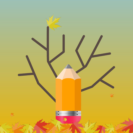 Shiny Autumn Natural Tree Backgroundのイラスト素材