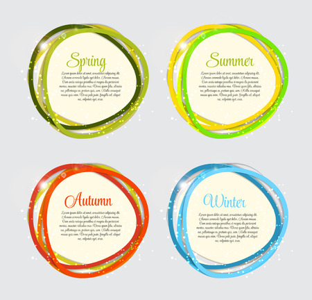Season Infographic Templates for Business Vector Illustration  Eのイラスト素材