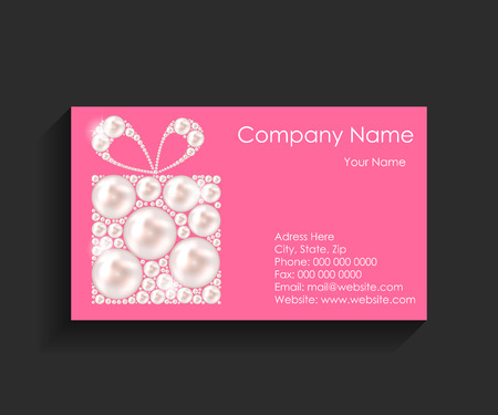 Company Business Card on Black Background. Vector Illustration. EPS10のイラスト素材