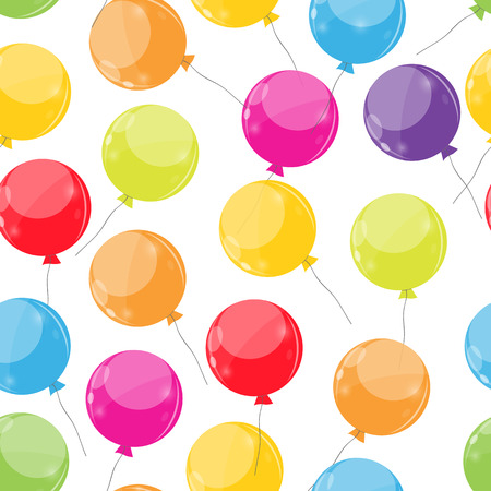 Color Glossy Balloons Seamles Pattern Backgroundのイラスト素材