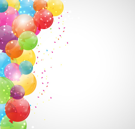 Color Glossy Balloons Background Illustrationのイラスト素材