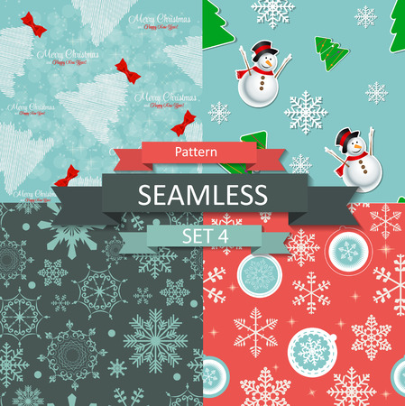 Abstract Beauty Christmas and New Year Seamless Pattern Background. Vector Illustration. EPS10のイラスト素材