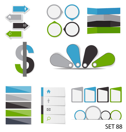 Collection of Infographic Templates for Business Vector Illustrationのイラスト素材