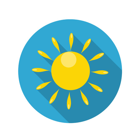 Flat Design Concept Sun Iconのイラスト素材
