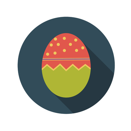 Flat Design Concept of Easter Eggs Vector Illustration With Long Shadow.のイラスト素材