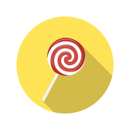 Flat Design Concept Candy Vector Illustration With Long Shadow.のイラスト素材