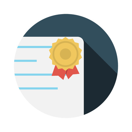 Flat Design Concept Vector Quality Sign Illustration With Long Sのイラスト素材