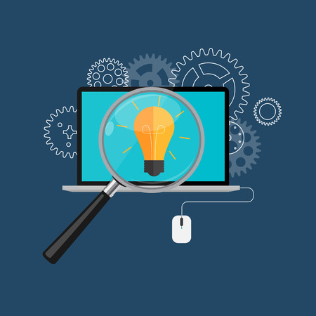 SEO Optimization,Web Analytics Flat Concept Vector Illustration. EPS10のイラスト素材