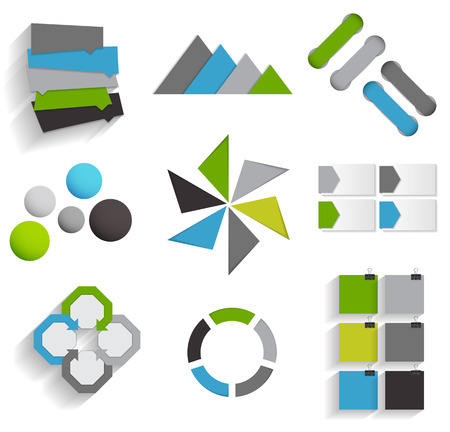 Collection of Infographic Templates for Business Vector Illustrationのイラスト素材