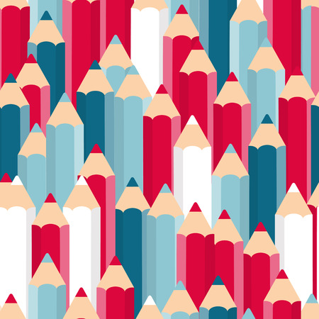Pencils Seamless Pattern Background Vector Illustrationのイラスト素材