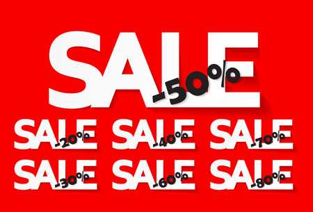 Sale Labels Set . Vector Illustrationのイラスト素材