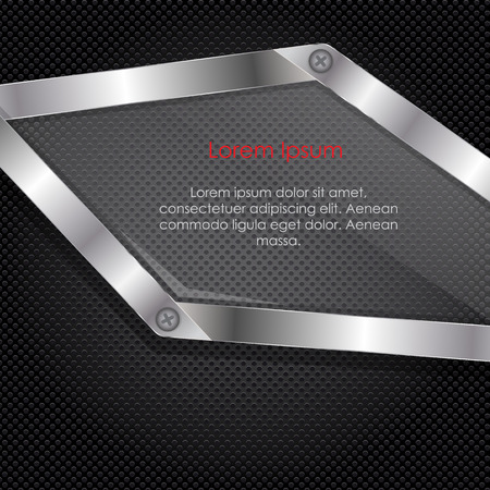 Glass Transparency Frame Vector Illustrationのイラスト素材