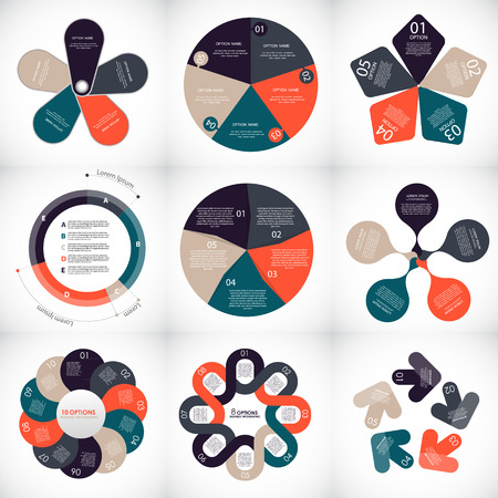 Collection of Infographic Templates for Business Vector Illustrationのイラスト素材