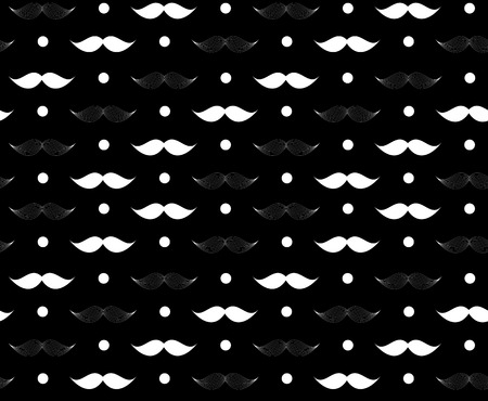 Moustache Seamless Pattern Vector Illustrationのイラスト素材