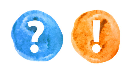 Question and Exclamation Mark Set  Illustrationのイラスト素材