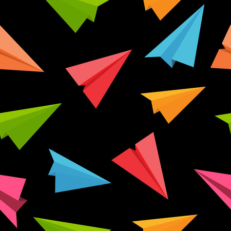 Airplane Seamless Pattern Background Vector Illustrationのイラスト素材