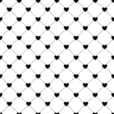 Valentines Day Seamless Hearts Pattern Vector Illustrationのイラスト素材