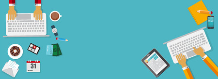 Modern Flat Design Banner for your Business Vector Illustrationのイラスト素材