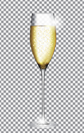 Glass of Champagne Vector Illustrationのイラスト素材