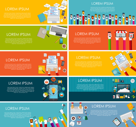 Modern Flat Design Banner for your Business Vector Illustrationのイラスト素材