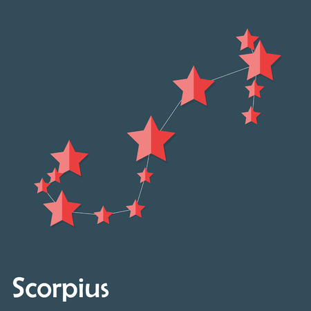 Scorpius Zodiac Sign of the Beautiful Bright Stars Vector Illustのイラスト素材