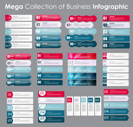 Set of Infographic Templates for Business Vector Illustrationのイラスト素材