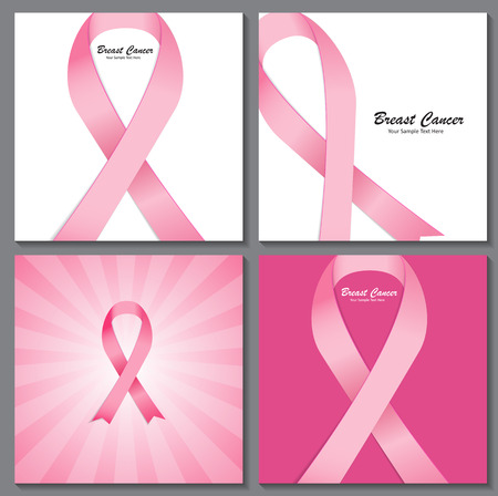 Breast Cancer Awareness Pink Ribbon Background のイラスト素材