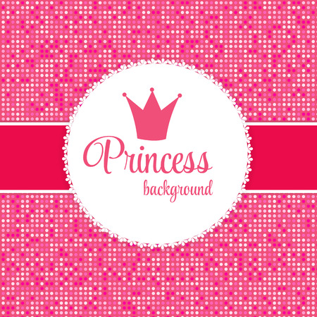 Pink Princess Crown Frame のイラスト素材