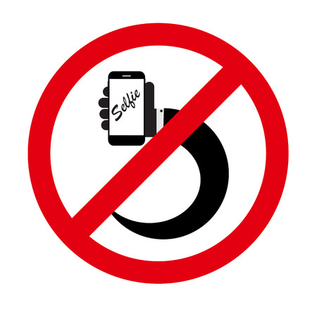 Flat Selfie Icon Vector Illustration のイラスト素材