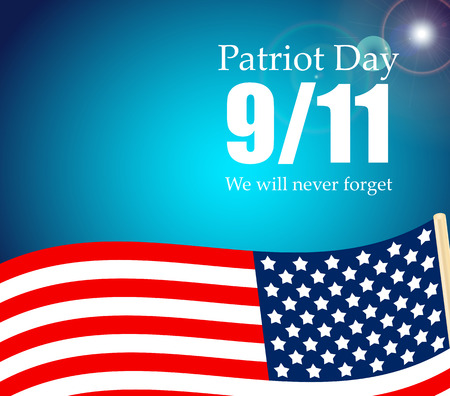 Patriot Day the 11/9 Label, We Will Never Forget  Vector Illustration のイラスト素材