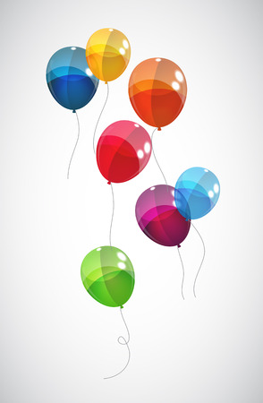 Color Glossy Balloons Background Vector Illustration のイラスト素材