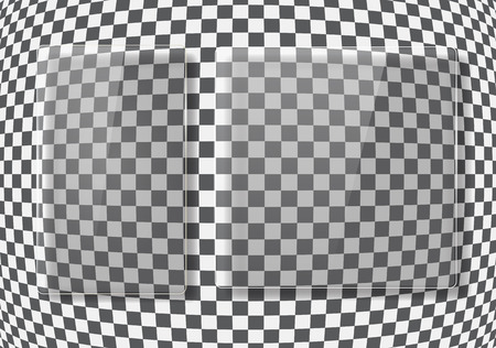 Realistic Glass Frames. Vector Illustration のイラスト素材