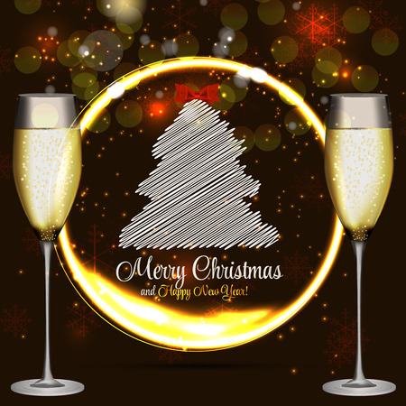 Abstract Beauty Christmas and New Year Backgroundのイラスト素材