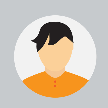 Man Face Circle Icon in Trendy Flat Style EPS10のイラスト素材