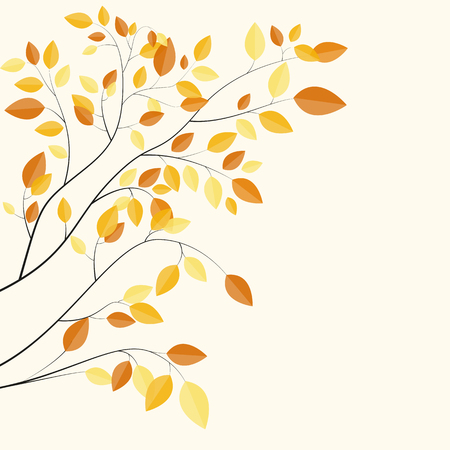 Shiny Autumn Natural Leaves Background. Vector Illustration EPS10のイラスト素材