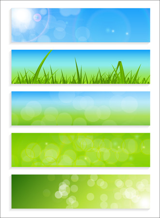 Natural Sunny Backgroundc Banner Vector Illustration EPS10のイラスト素材