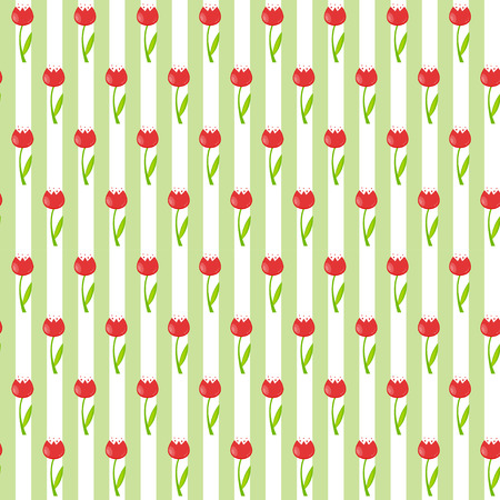 Floral Seamless Pattern Background with Tulips Vector Illustration EPS10のイラスト素材