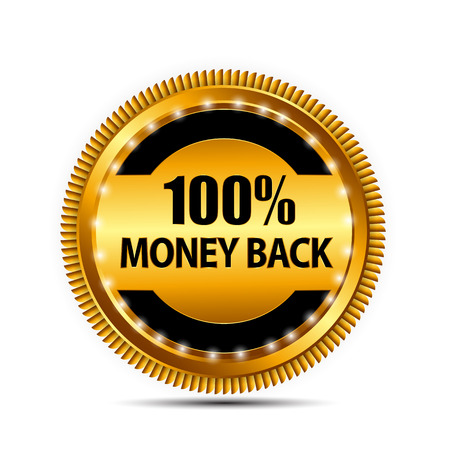 Vector Money Back Guarantee Gold Sign, Label EPS10のイラスト素材