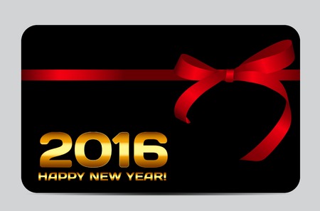 Abstract Christmas and 2016 New Year Card Vector Illustration. EPS10のイラスト素材